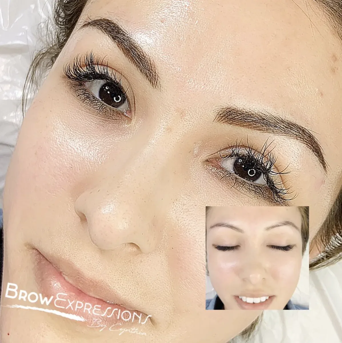 Before and after nano brows microblading in Prescott, AZ — impressive transformation